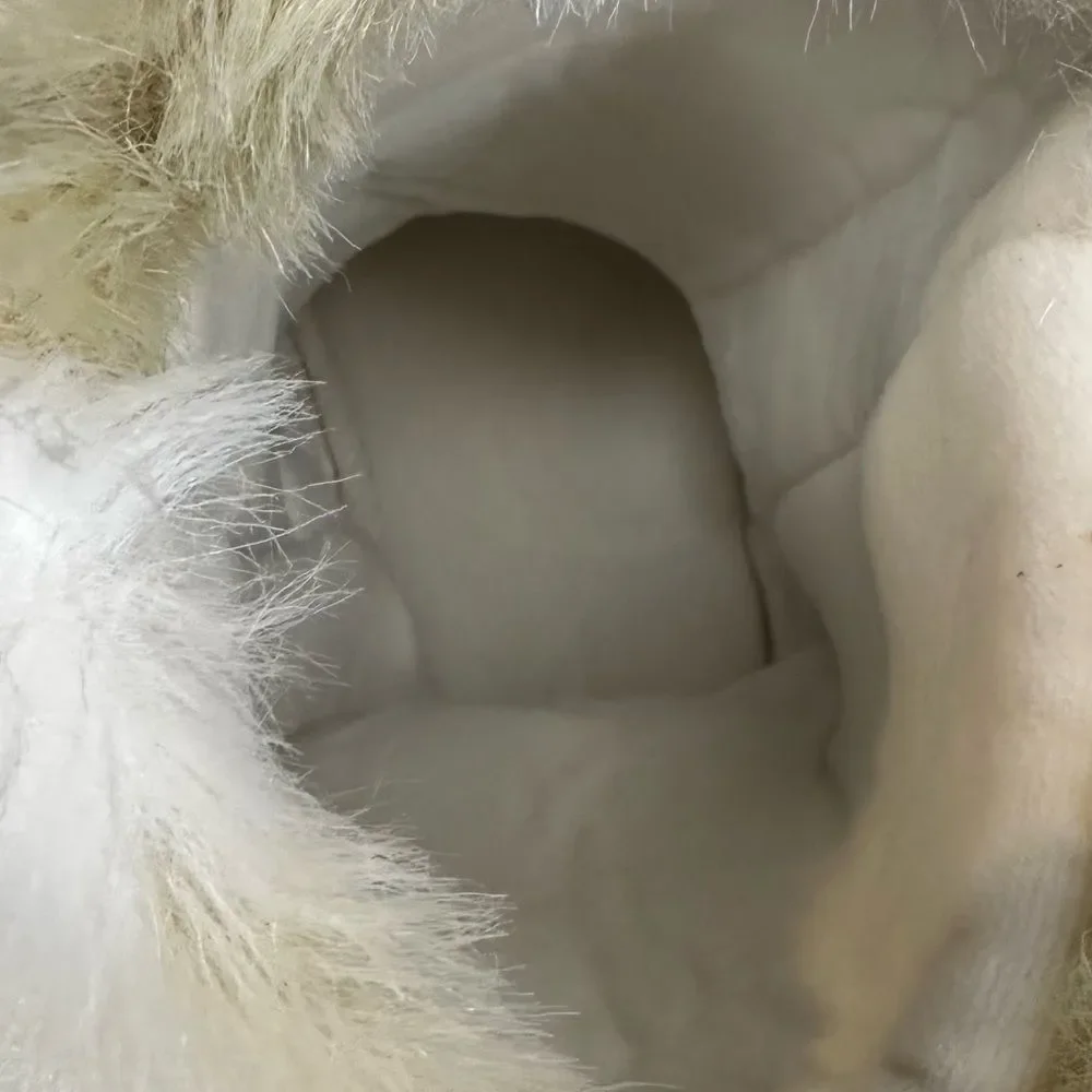 Restoration Hardware faux fur bootie slippers size 1-3